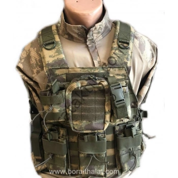 Hücum Yeleği MPT76 Tabancalıklı Göbek Üstü 7,62 5,56 (Plakalıklı)