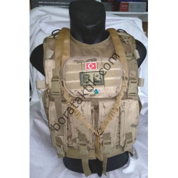 Jandarma YeniTip HK G3 Hücum Yeleği 5li Göğüs Çantalı (Plakalıklı)