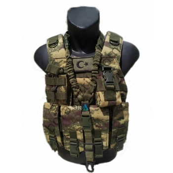 Kapaklı Cepli Hücum Yeleği Göbek Üstü Hk33, G3, MPT76