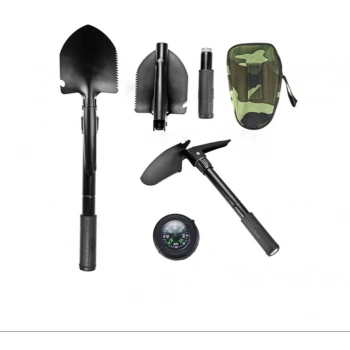 Katlanır Portatif Kazma Kürek Seti Çok Fonksiyonlu