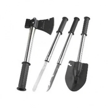Katlanır Portatif ÇOK AMAÇLI KAMP KÜREĞİ SETİ BALTA BIÇAK TESTERE KÜREK 5 Parça