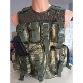 Keleş Hücum Yeleği Fileli 4 Şarjorlüklü (Plakalıklı)