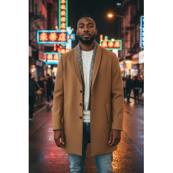 Kurşun Geçirmez Erkek Kaşe Mont  MONT 3a Seviye Hardal Renk