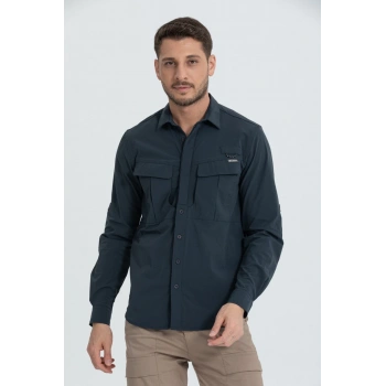 Likralı Olimpos TAKTİK KORUMA GÖMLEĞİ Outdoor Gömlek Cascades Explorer Füme