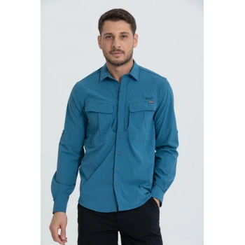 Likralı Olimpos TAKTİK KORUMA GÖMLEĞİ Outdoor Gömlek Cascades Explorer Turkuaz