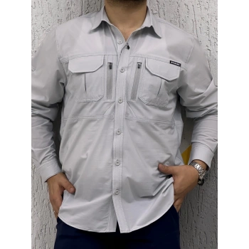 Likralı TAKTİK KORUMA GÖMLEĞİ Outdoor Taktik Gömlek TaşRenk