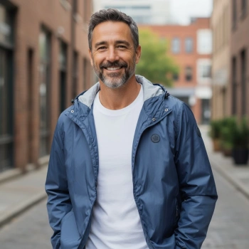 Loro Piana Mavi Kurşun Geçirmez Erkek Yağmurluk 3a Seviye