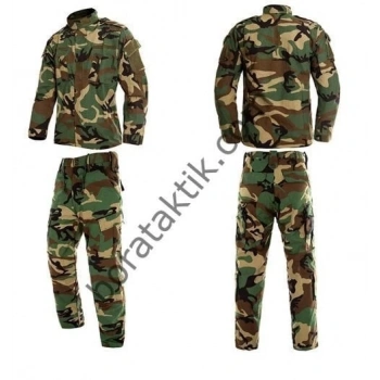 ORMAN KAMUFLAJ GÖMLEK VE PANTOLON TAKIM Hakim Yaka
