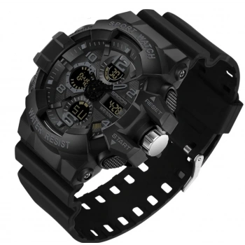 QUAMER Gshock Modeli Siyah Kol Saati Mens 50M Su Geçirmez SPOR MODEL