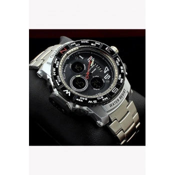 QUAMER SPOR MODEL Metal Kol Saati Mens 50M Su Geçirmez