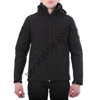 Siyah TAKTİK Softshell Mont