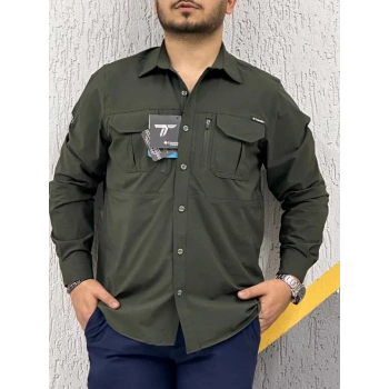 Likralı TAKTİK KORUMA GÖMLEĞİ Outdoor Taktik Gömlek Haki