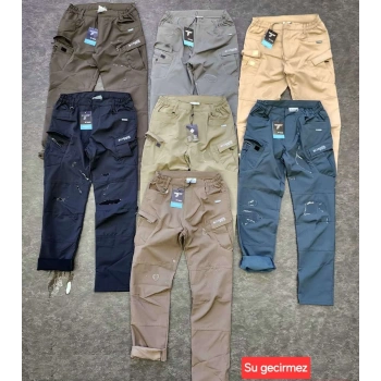 TAKTİK Likralı Su İtici Kargo Pantolon, Outdoor Likralı S-3XL ARASI Ripstop Kumaş