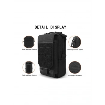 Telefon Çantası Göğüs CEBİ Kapaklı Cepli Fermuarlı ,Göğüs Çantası Fermuarlı, Molle Çanta Telefon Çantası,gidon çantası