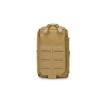 Telefon Çantası Göğüs CEBİ Kapaklı Cepli Fermuarlı ,Göğüs Çantası Fermuarlı, Molle Çanta Telefon Çantası,gidon çantası Çöl Renk