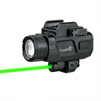 TrustFire GM07 Lazerli Fener Orjinal 1050 lümen Light and Green Laser Combo