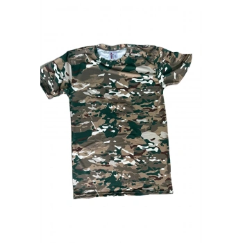 Multicam Tişört Mikrofiber Likralı Kısa Kol