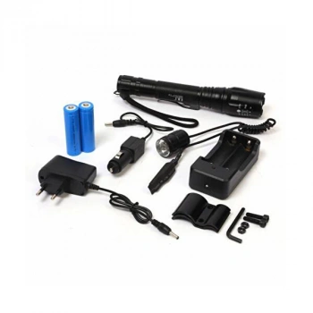 BÜYÜK BOY 20w Led Su Geçirmez Taktik Aparatlı Şarjlı Tüfek Feneri