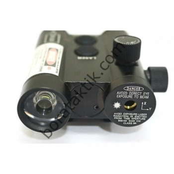 Tüfek Feneri  Kırmızı Lazerli Metal Kasa Lo Pro