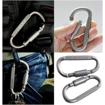 Vidalı Karabina Kanca ALUMİNYUM 8cm Büyük Boy