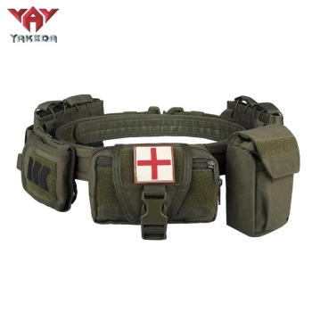 Yakeda Taktik Cırtlı Görev Kemeri Devriye Çok İşlevli 5 Parçalı Cordura Çıkarılabilir Ayarlanabilir Taktik Kemer HAKİ