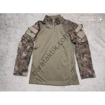 YENİ PİYADE KAMUFLAJ LİKRALI COMBAT TİŞÖRTÜ UZUNKOL