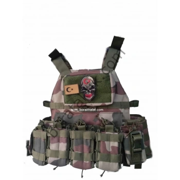 Yeni Tip Piyade Hücum Yeleği Hk33 MPT76 G3 5,56 -7,62 (Plakalıklı)