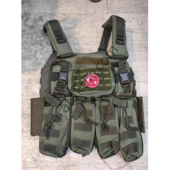 Yeşil Hücum Yeleği MPT55-AK47 Sig Göbek Üstü (Plakalıklı)