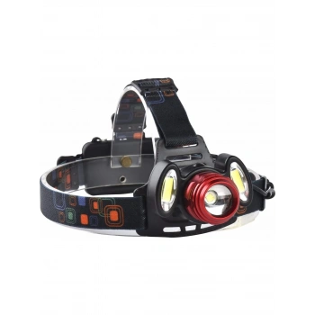 Zoomlu Şarjlı Kafa Feneri 400 Lümen T6 LED El Feneri B 18650 Torch Işığı Lamba Seti