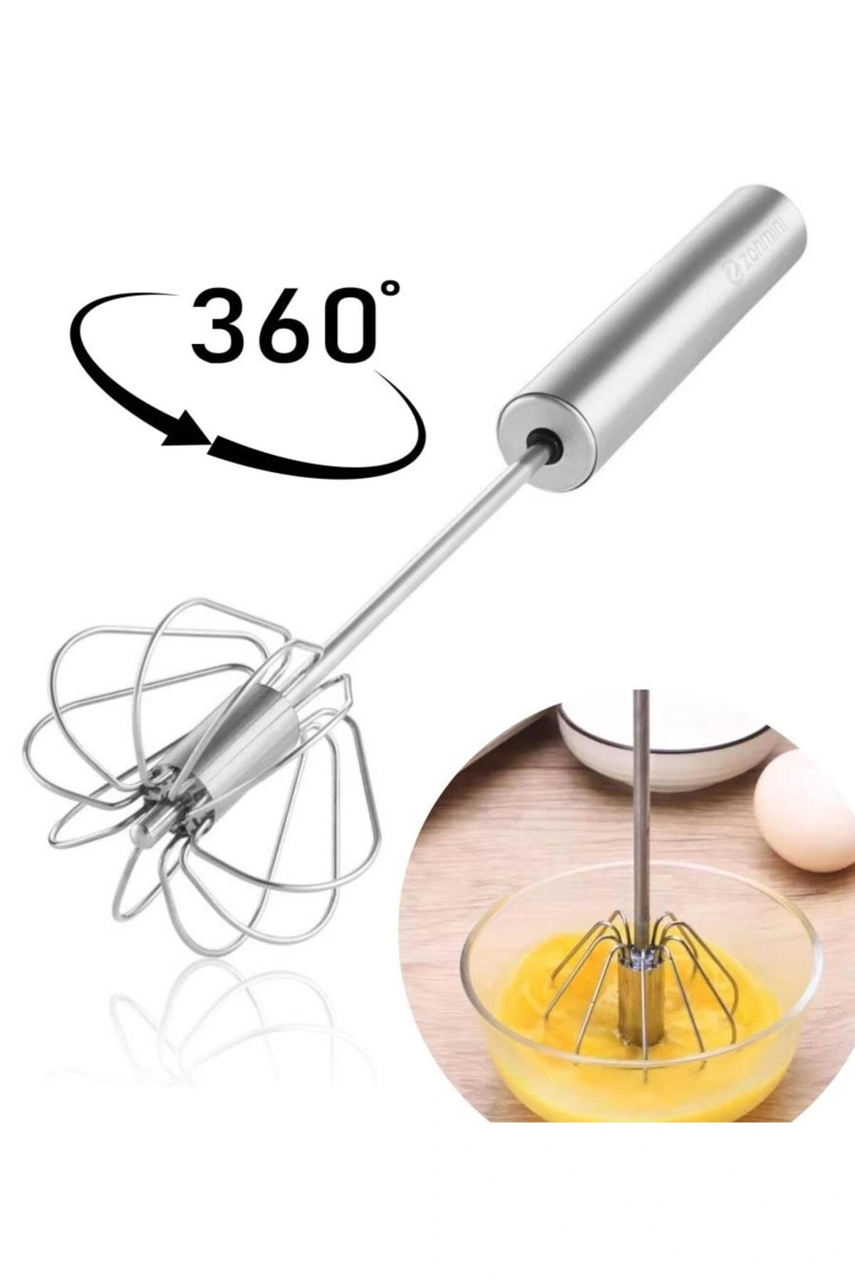 Manuel Basmalı Çırpıcı El Mikseri Yumurta Krema Süt Köpürtme