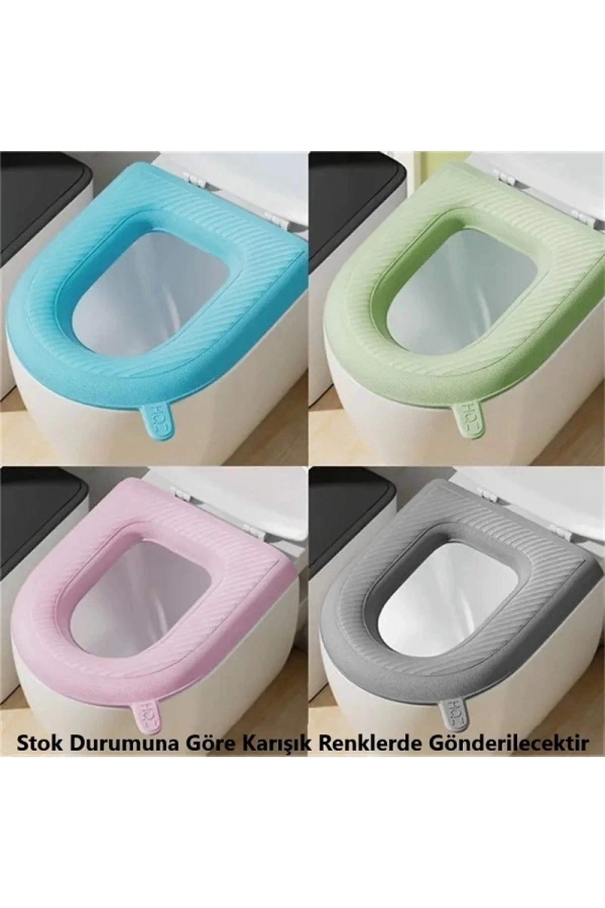 Rahat ve Kullanışlı Yıkanabilir Klozet Kapağı Süngeri Su Geçirmez Üst Yüzey (Kalınlık 0.4cm)