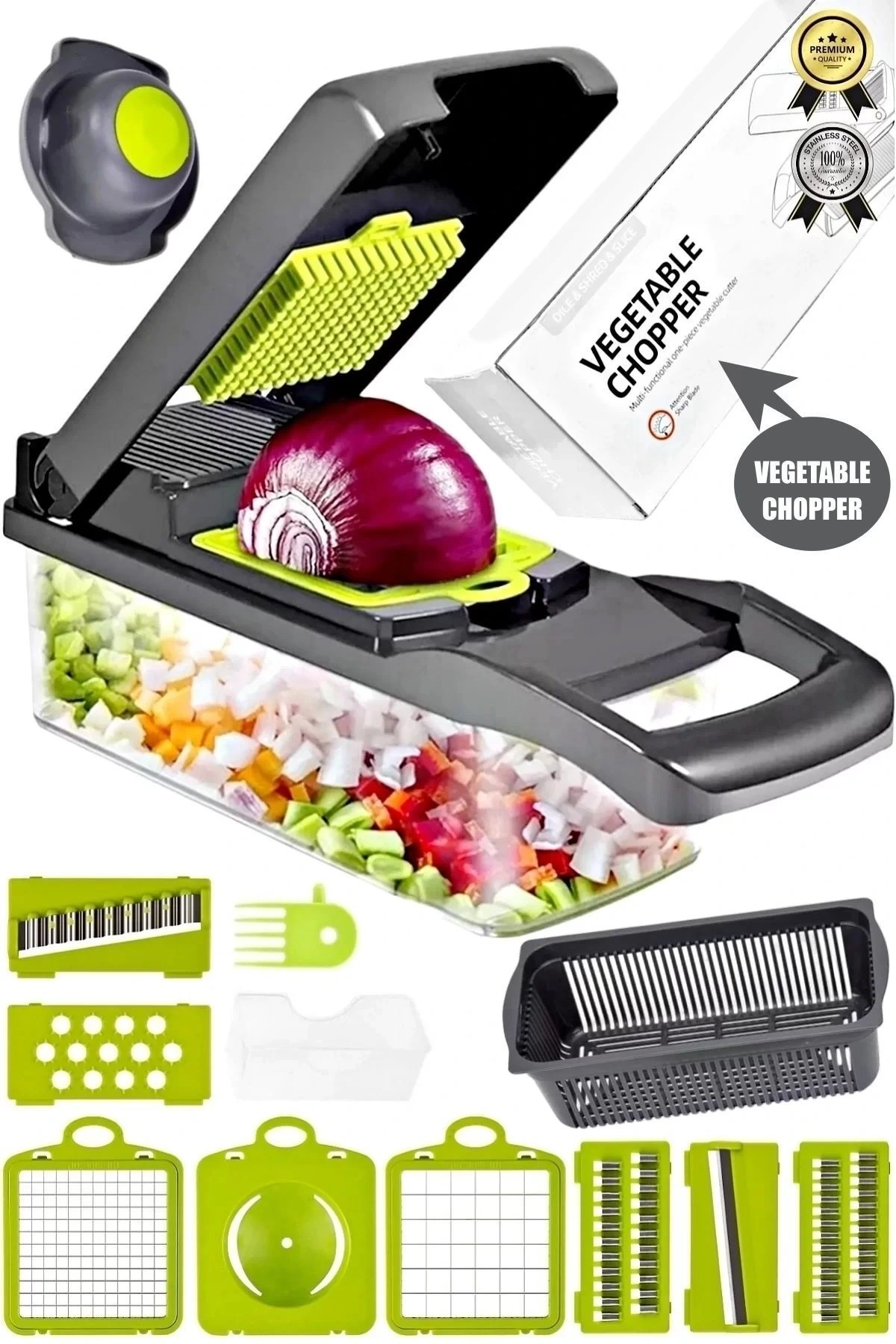 Vegetable Chopper Patates Sebze Küp Rende Doğrayıcı Dicer Dilimleyici Jülyen Kesici Lüx Mutfak Set