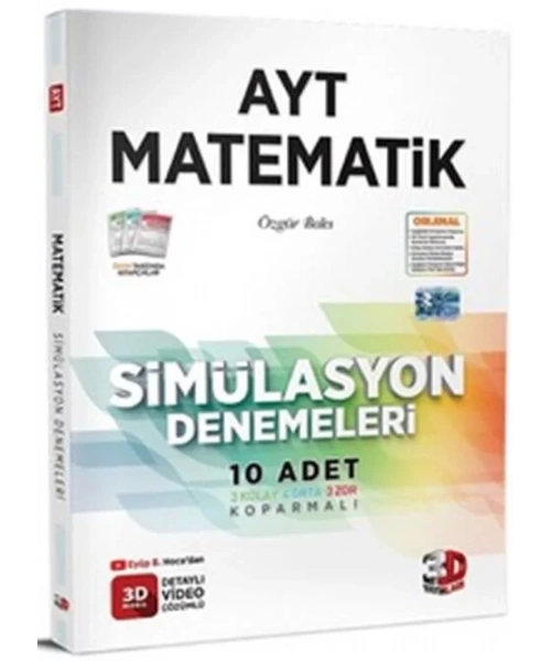 3D YAYINLARI AYT MATEMATİK 10 LU DENEME