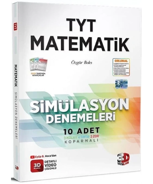 3D YAYINLARI TYT SİMÜLASYON MATEMATİK 10 LU DENEME
