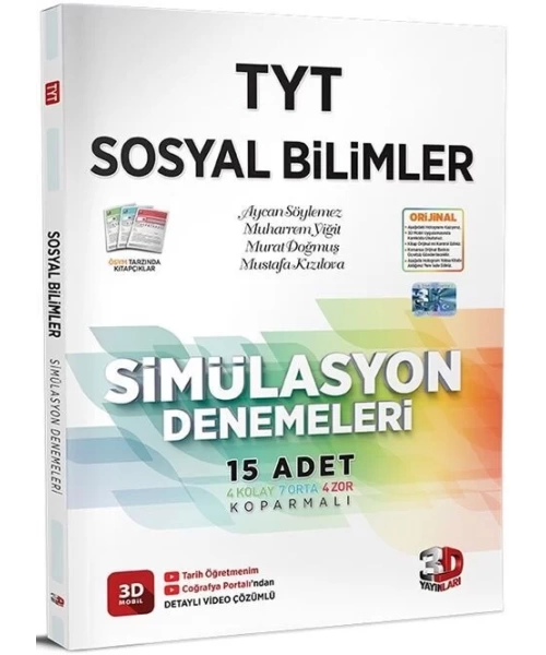 3D YAYINLARI TYT SİMÜLASYON SOSYAL BİLGİLER 15 Lİ DENEME