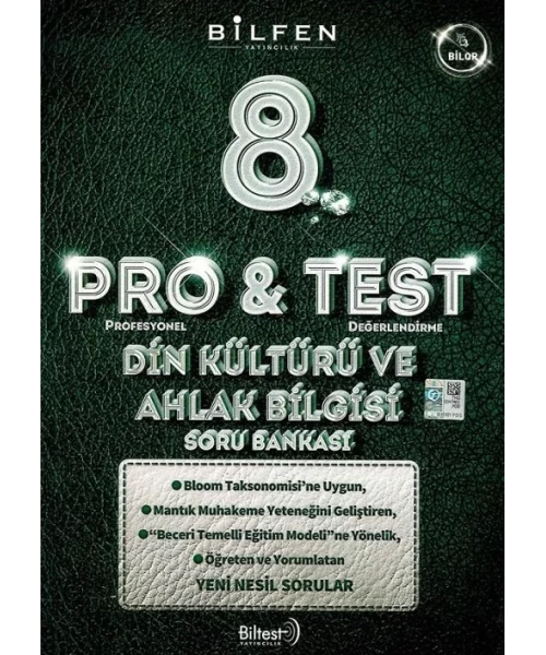 BİLFEN YAYINLARI 8 SINIF  PRO TEST DİN KÜLTÜRÜ SORU BANKASI