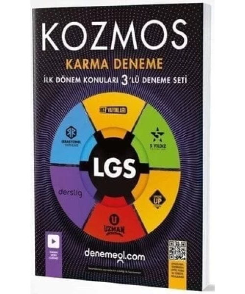 Hız Yayınları 8. Sınıf LGS 1. Dönem Kozmos Karma 3`lü Deneme Seti