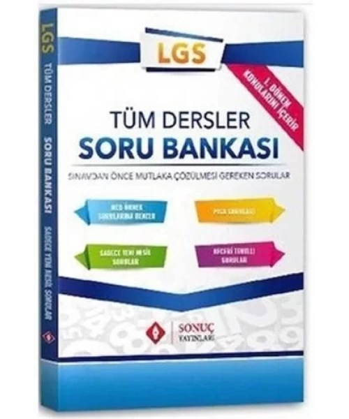 SONUÇ YAYINLARI 8 SINIF 1.DÖNEM TÜM DERSLER SORU BANKASI