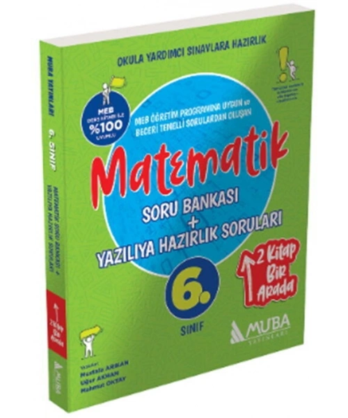 2025 BASKI Muba Yayınları 6. Sınıf Matematik Soru Bankası Yazılıya Hazırlık Soruları 2 si 1 Arada