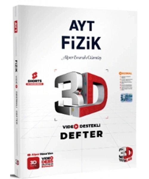 3D Yayınları AYT Fizik Video Destekli Defter