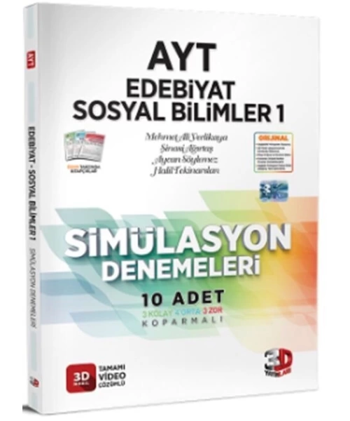 3D YAYINLARI AYT SİMÜLASYON EDEBİYAT DENEMELERİ