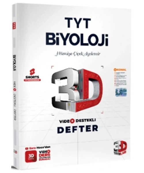 3D Yayınları TYT Biyoloji Video Destekli Defter