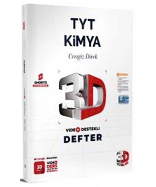3D Yayınları TYT Kimya Video Destekli Defter