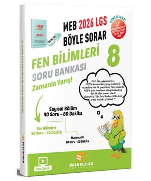 Sinan Kuzucu 8. Sınıf 2026 LGS MEB Böyle Sorar Fen Bilimleri Soru Bankası