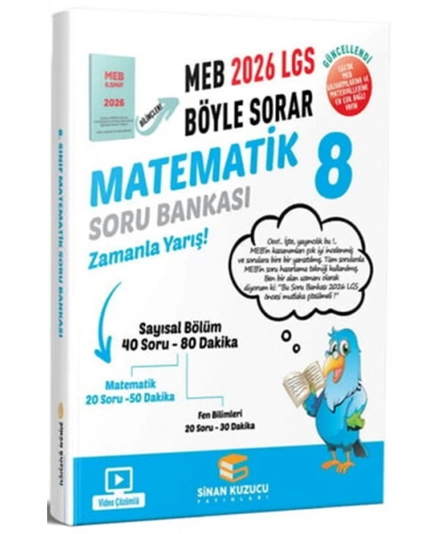 Sinan Kuzucu 2026 8. Sınıf LGS Matematik MEB Böyle Sorar Soru Bankası