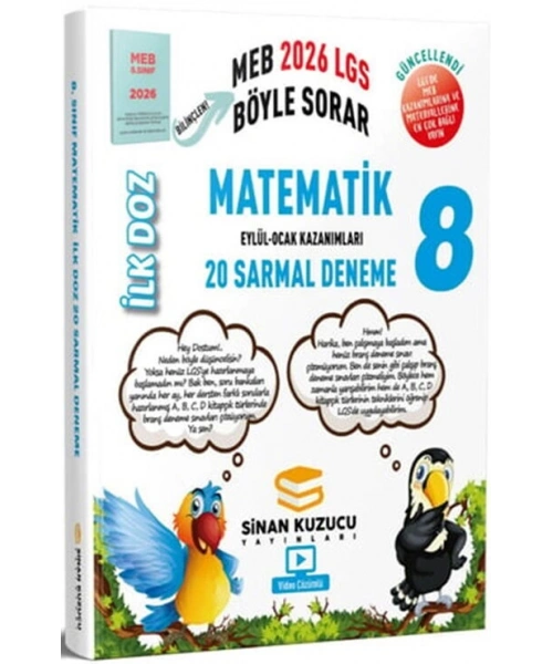 Sinan Kuzucu 2026 8. Sınıf Matematik İlk Doz Sarmal Branş Denemeleri