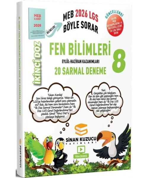 Sinan Kuzucu 2026 8. Sınıf Fen Bilimleri İkinci Doz Sarmal Branş Denemeleri