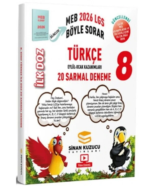 Sinan Kuzucu 2026 8. Sınıf Türkçe İlk Doz Sarmal Branş Denemeleri