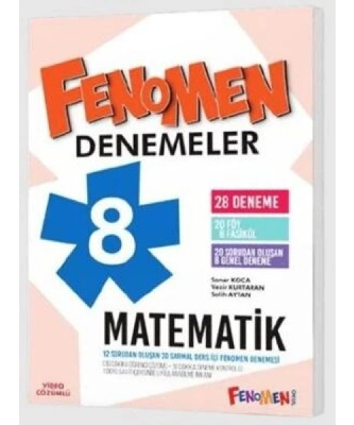 Fenomen Yayınları 8. Sınıf Matematik Fenomen Denemeler 28 Deneme