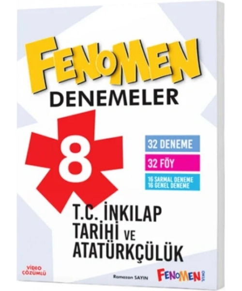 Fenomen Okul Yayınları 8. Sınıf T.C. İnkılap Tarihi ve Atatürkçülük Fenomen Denemeler